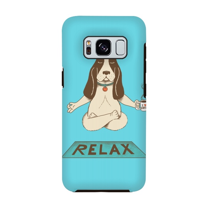 Galaxy S8 StrongFit Dog Relax by Coffee Man