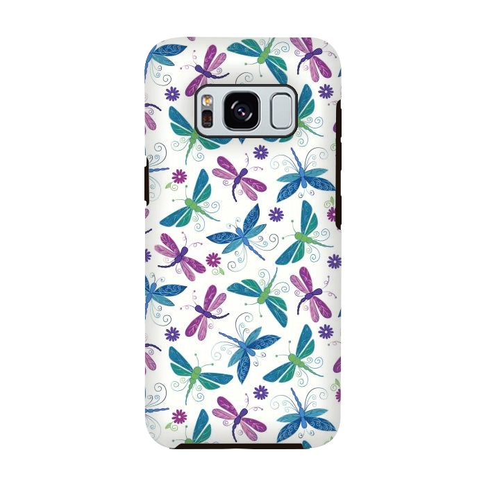 Galaxy S8 StrongFit Dragonflies by TracyLucy Designs