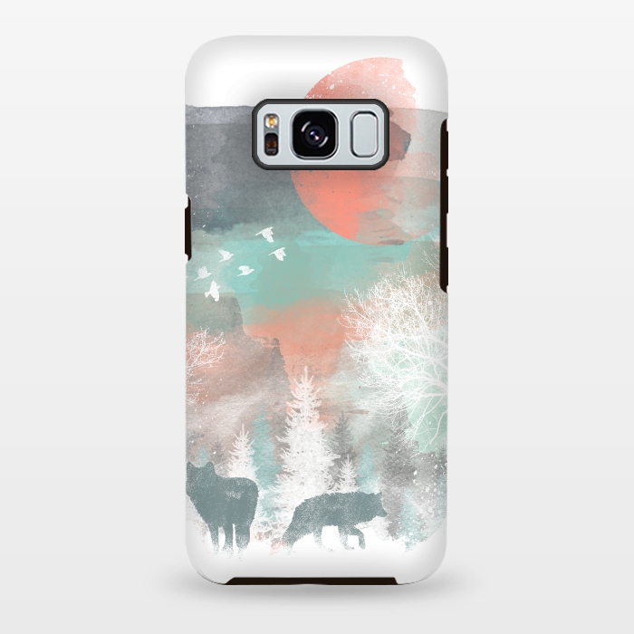 Galaxy S8 plus StrongFit Winter Paint by Elizabeth Dioquinto