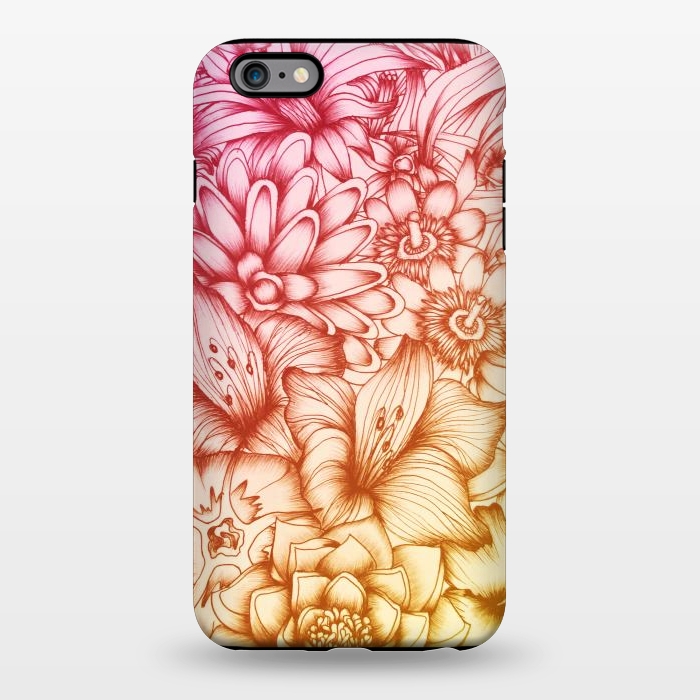iPhone 6/6s plus StrongFit Tropical Flowers by ECMazur 