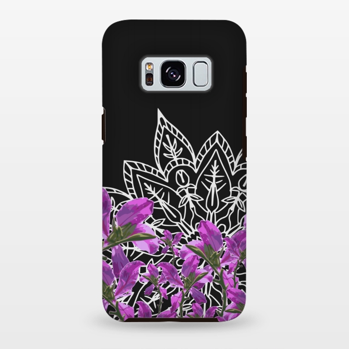 Galaxy S8 plus StrongFit Mandala + Purple Vines by Zala Farah