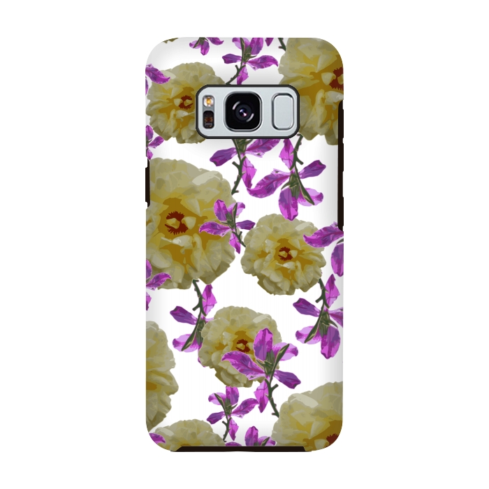 Galaxy S8 StrongFit Flowers + Purple Vines by Zala Farah
