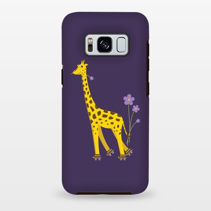 Galaxy S8 plus StrongFit Cute Funny Rollerskating Giraffe by Boriana Giormova