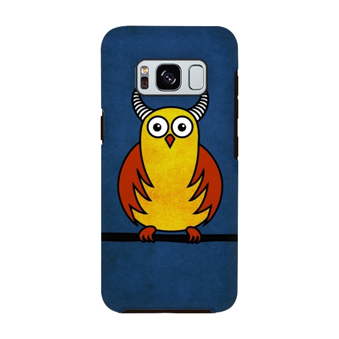 Galaxy S8 StrongFit Funny Cartoon Horned Owl by Boriana Giormova