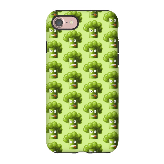 iPhone 7 StrongFit Funny Broccoli Pattern by Boriana Giormova