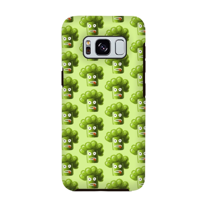 Galaxy S8 StrongFit Funny Broccoli Pattern by Boriana Giormova