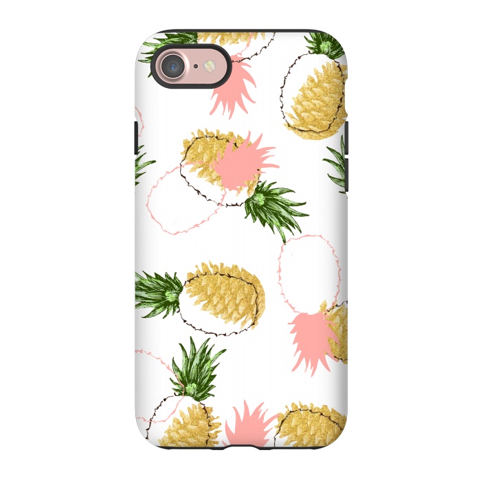 iPhone 7 StrongFit Pineapples & Pine Cones by Uma Prabhakar Gokhale