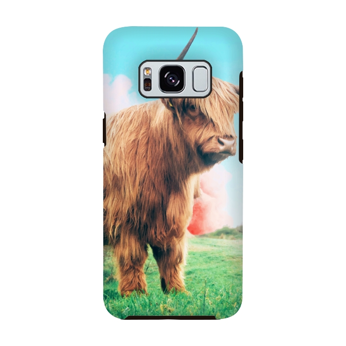 Galaxy S8 StrongFit Highland Cow by Uma Prabhakar Gokhale