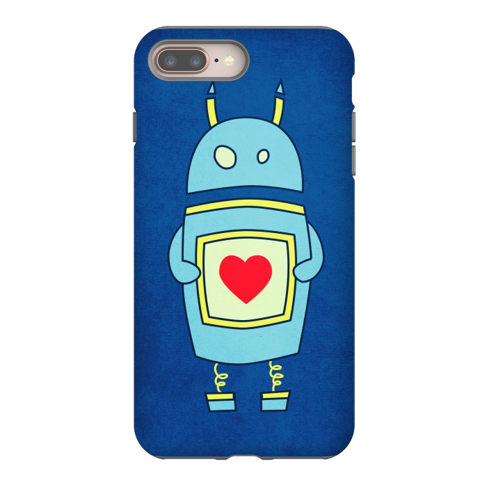 iPhone 7 plus StrongFit Clumsy Cute Robot With Heart by Boriana Giormova