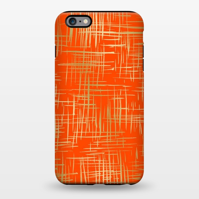 iPhone 6/6s plus StrongFit Crosshatch Red by Caitlin Workman