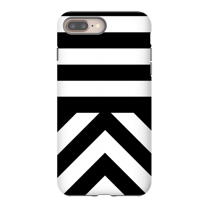 iPhone 7 plus StrongFit Black Stripes by Caitlin Workman