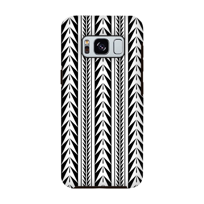 Galaxy S8 StrongFit Edgy Black Stripes by Caitlin Workman