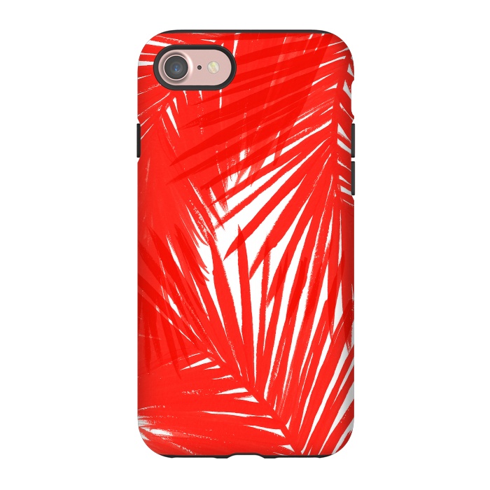 iPhone 7 StrongFit Red Palms by Caitlin Workman