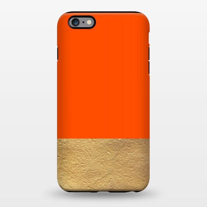 iPhone 6/6s plus StrongFit Color Block Red and Gold by Caitlin Workman