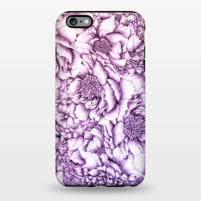 iPhone 6/6s plus StrongFit Peony Flower Pattern by ECMazur 