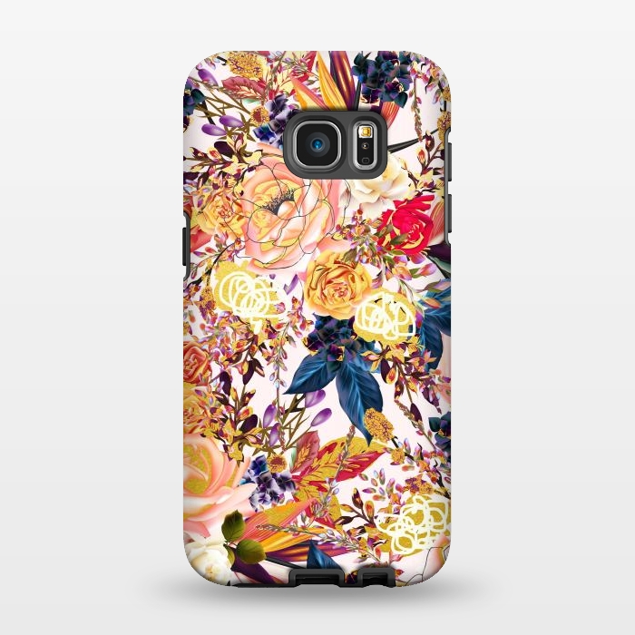 Galaxy S7 EDGE StrongFit Rustic Floral by Uma Prabhakar Gokhale