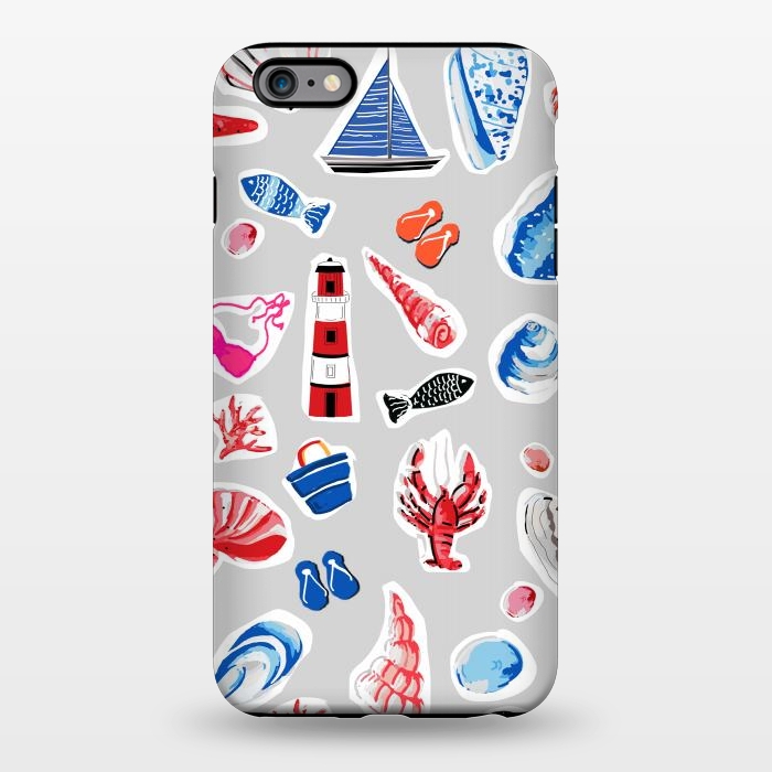 iPhone 6/6s plus StrongFit Beach Comber Gray by MUKTA LATA BARUA