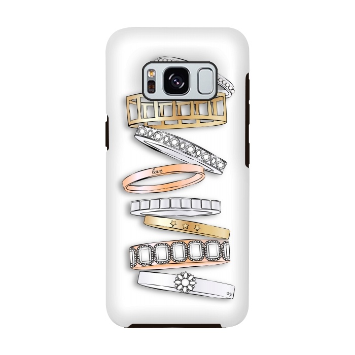 Galaxy S8 StrongFit Stack of Brand Designer Bracelets by Martina