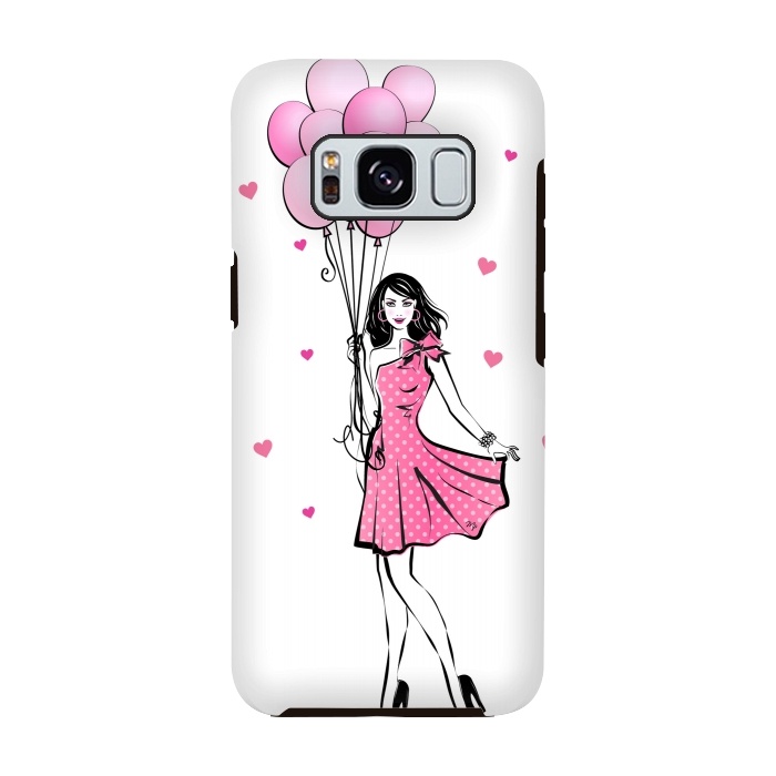 Galaxy S8 StrongFit Girl with balloons by Martina