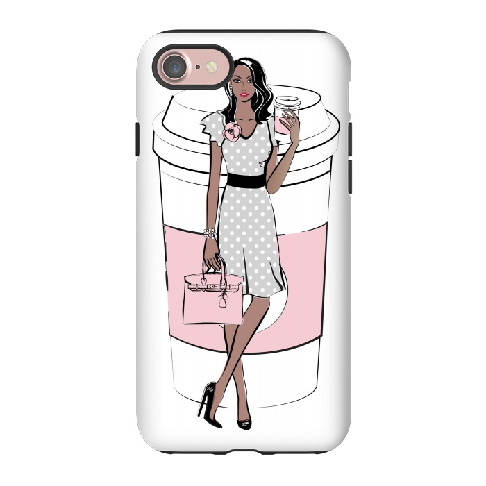 iPhone 7 StrongFit Coffee Boss Babe Woman by Martina