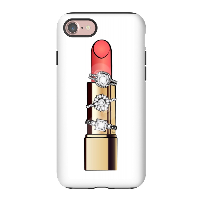 iPhone 7 StrongFit Diamond ring Lipstick by Martina