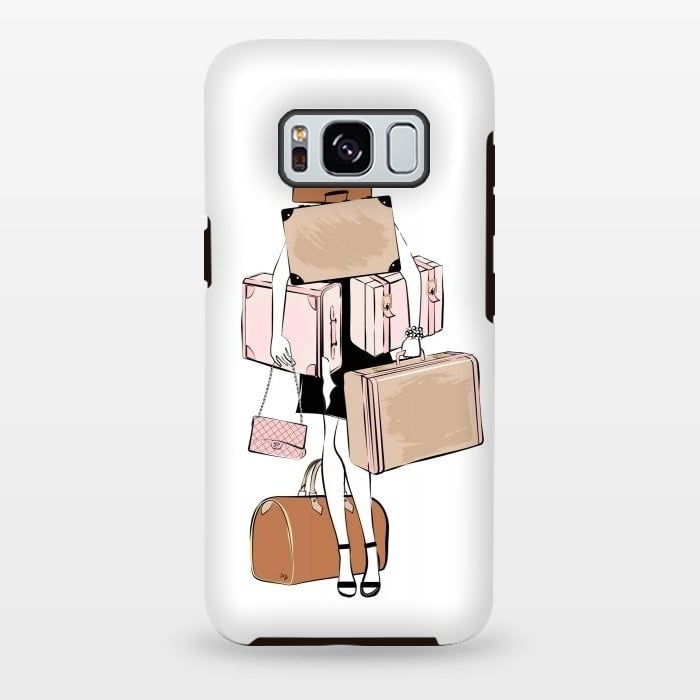 Galaxy S8 plus StrongFit Woman with luggage by Martina
