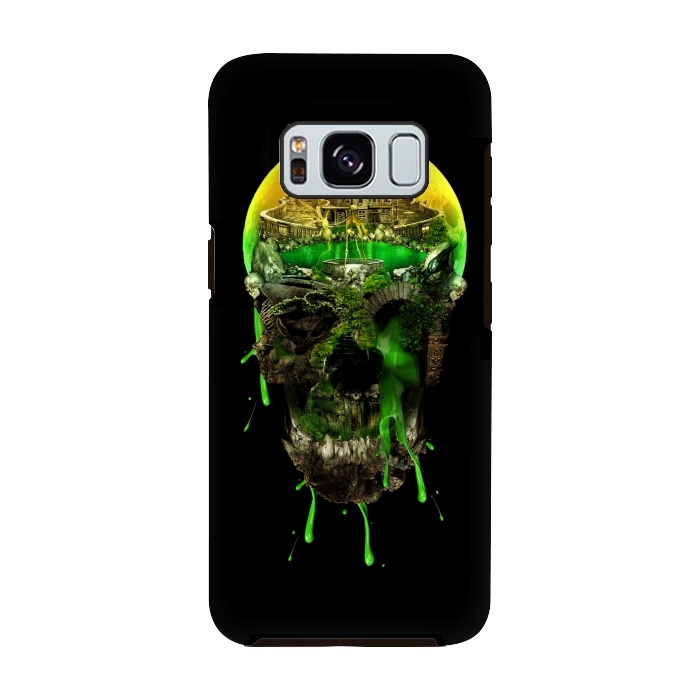 Galaxy S8 StrongFit Haunted Skull by Riza Peker