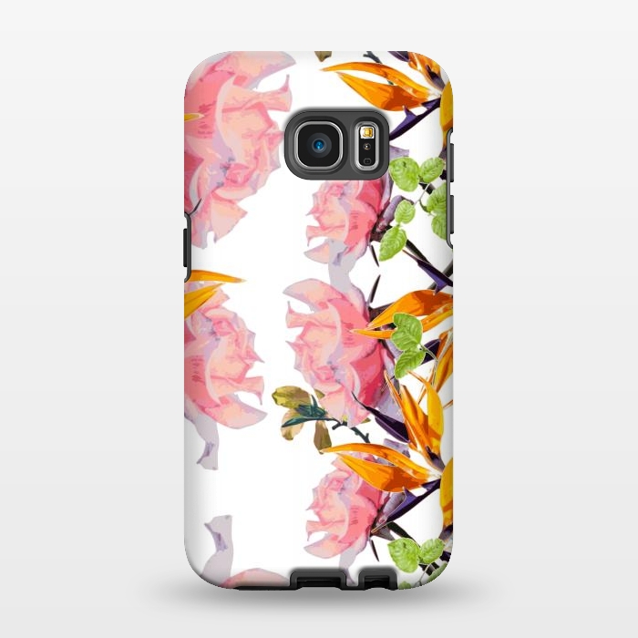 Galaxy S7 EDGE StrongFit Lush Watercolor Florals by Zala Farah