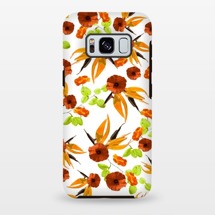 Galaxy S8 plus StrongFit Orange Poppy Star by Zala Farah
