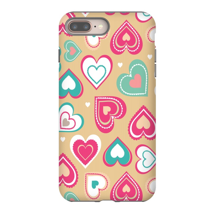 iPhone 7 plus StrongFit Love Hearts by Martina