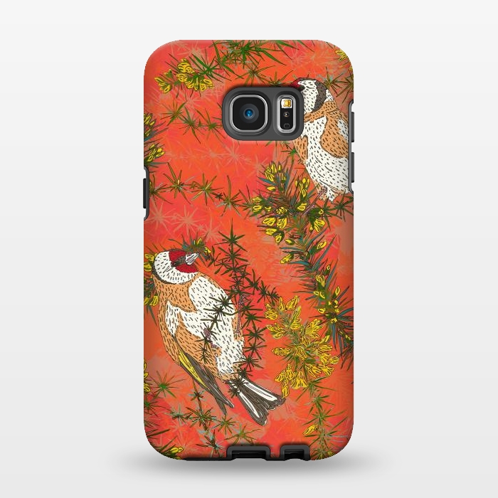 Galaxy S7 EDGE StrongFit Goldfinches in Gorse by Lotti Brown