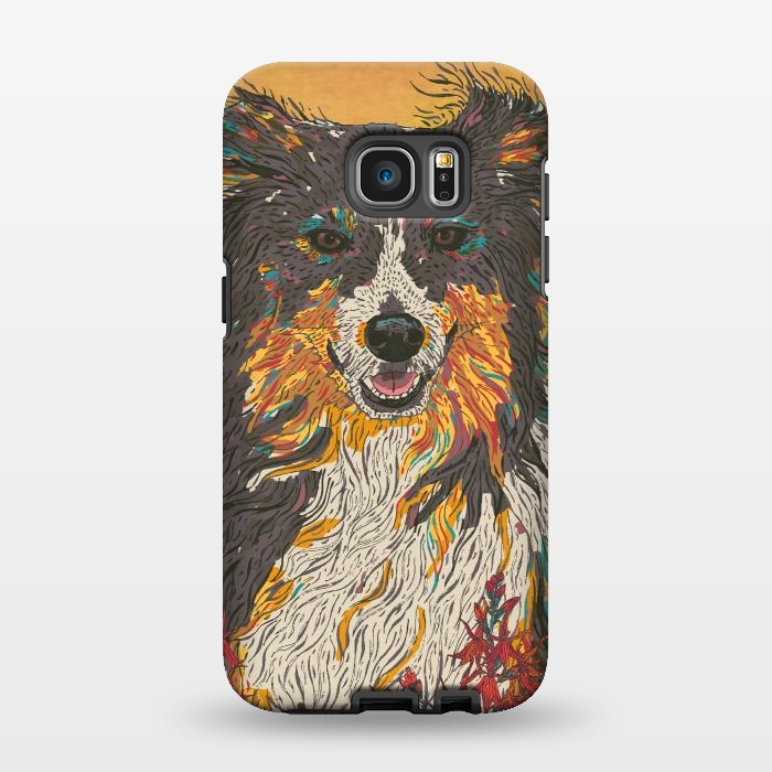 Galaxy S7 EDGE StrongFit Border Collie by Lotti Brown