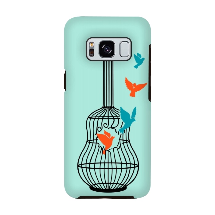 Galaxy S8 StrongFit freedom music green by Coffee Man