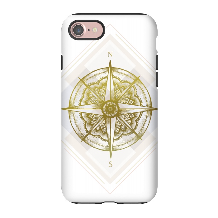 iPhone 7 StrongFit Golden Compass by Barlena