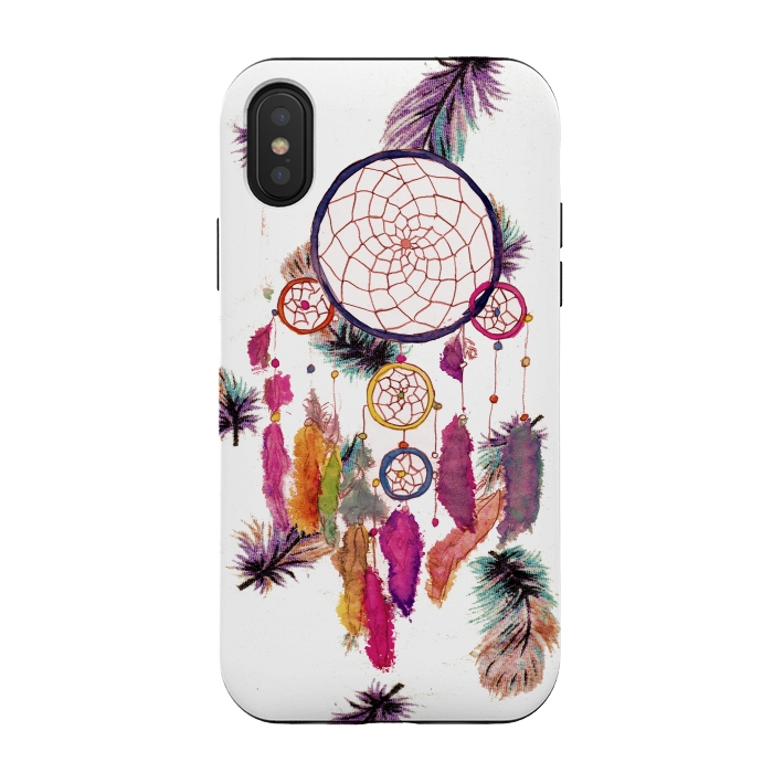 iPhone Xs / X StrongFit Dreamcatcher and Feather Pattern by Girly Trend