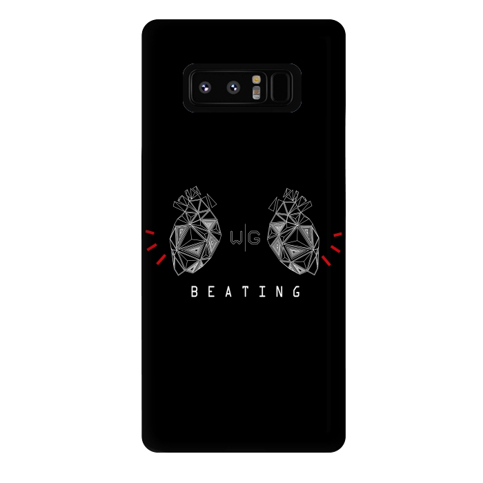 Galaxy Note 8 StrongFit Hearts Black Capicúa by W-Geometrics