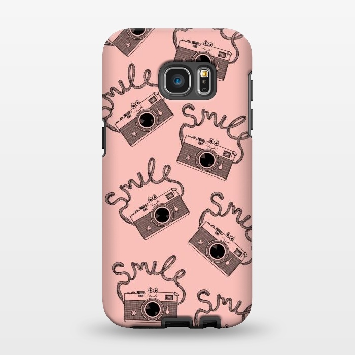 Galaxy S7 EDGE StrongFit Smile pattern rose by Coffee Man