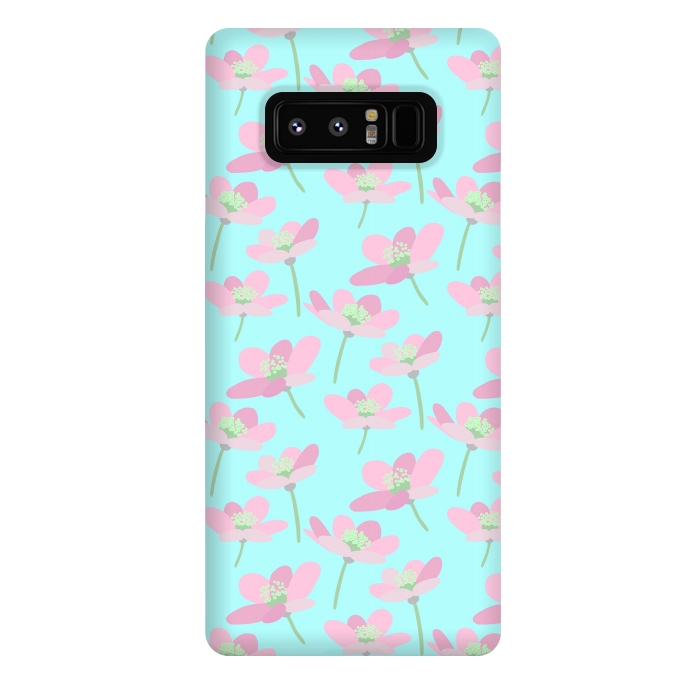 Galaxy Note 8 StrongFit Pastel Floral by Leska Hamaty