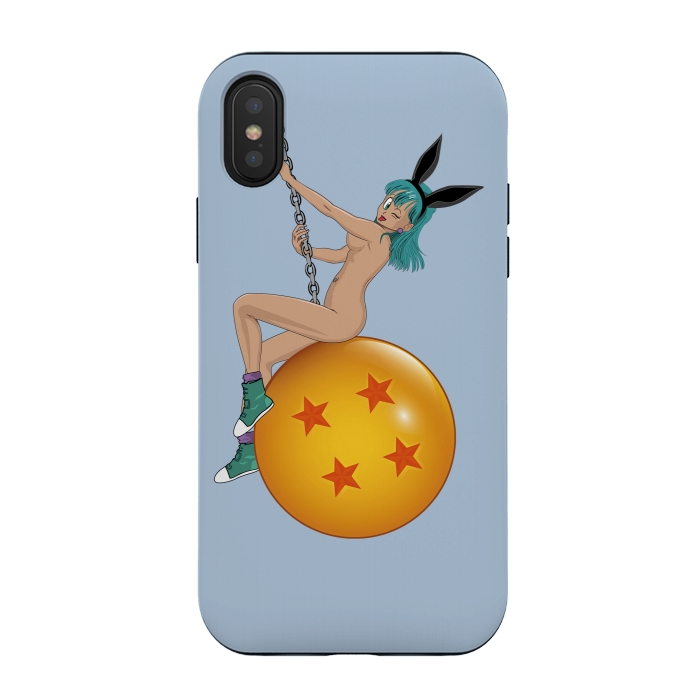 iPhone Xs / X StrongFit Bunny Ball ( Nude) by Samiel Art