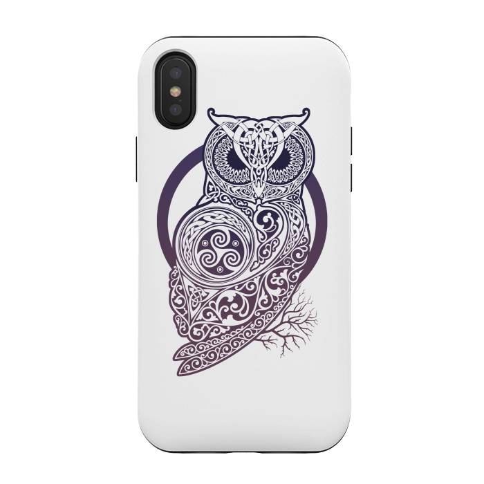 iPhone Xs / X StrongFit CELTIC OWL by RAIDHO