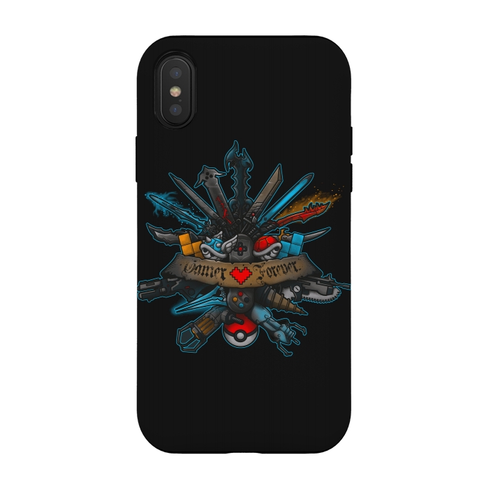 iPhone Xs / X StrongFit Gamer Forever by Q-Artwork