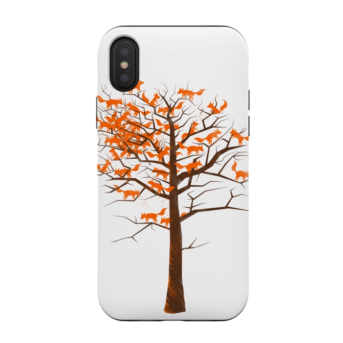 iPhone Xs / X StrongFit Blazing Fox Tree by 38 Sunsets