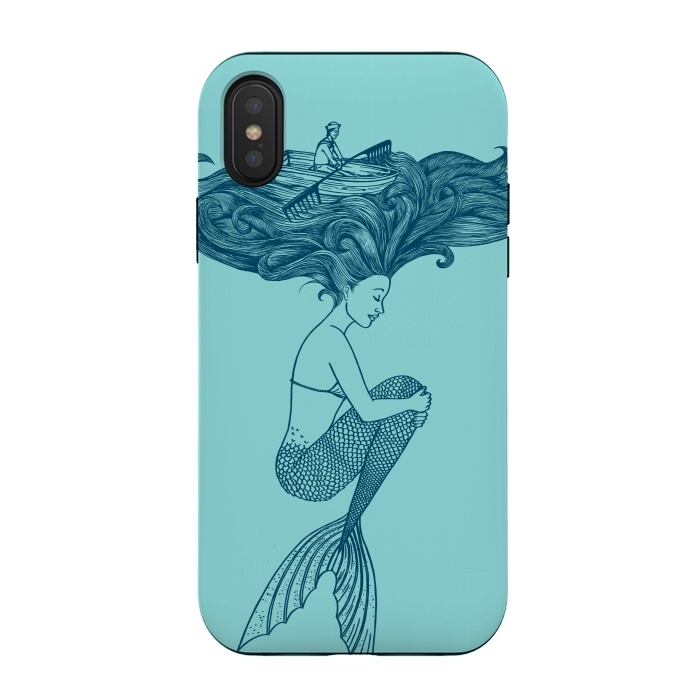iPhone Xs / X StrongFit Mermaid Hairs by Coffee Man