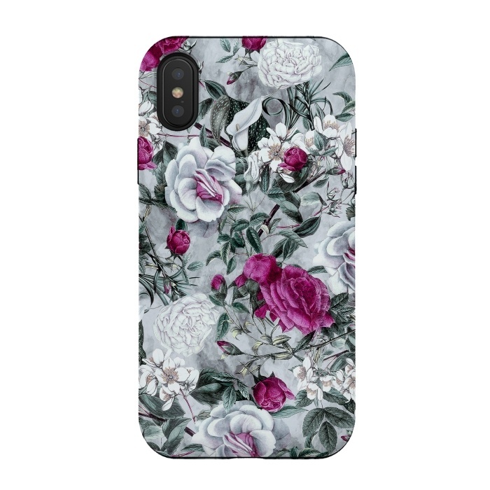 iPhone Xs / X StrongFit Floral Pattern V by Riza Peker
