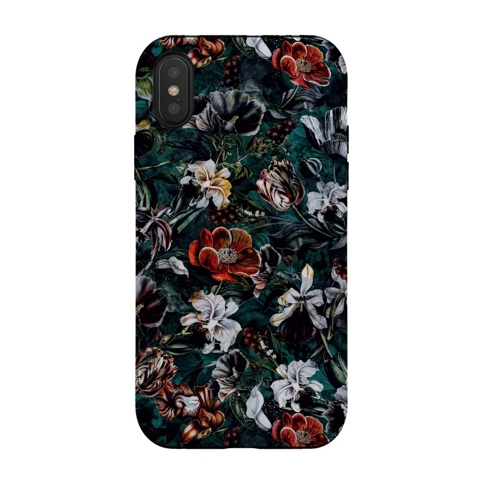 iPhone Xs / X StrongFit Floral Pattern VI by Riza Peker