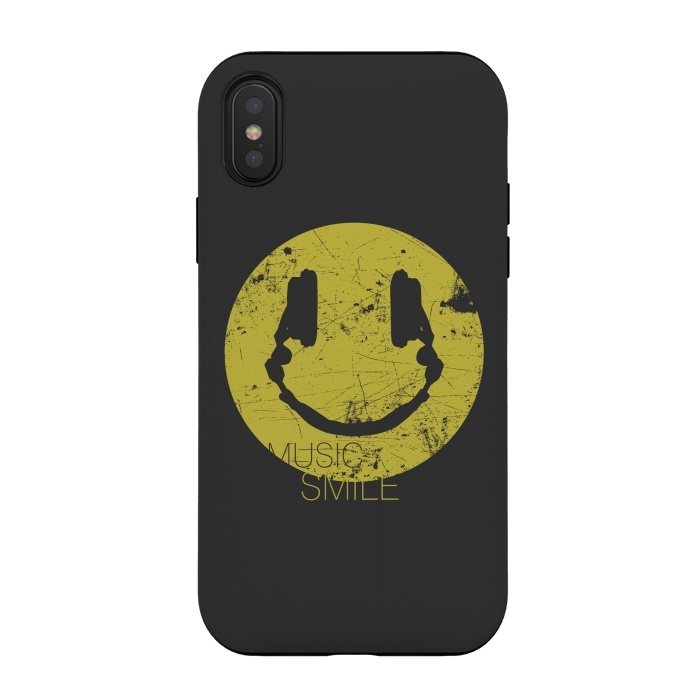 iPhone Xs / X StrongFit Music Smile by Sitchko