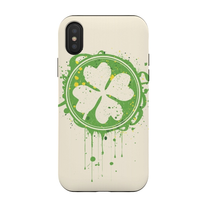 iPhone Xs / X StrongFit Patrick's clover by Sitchko