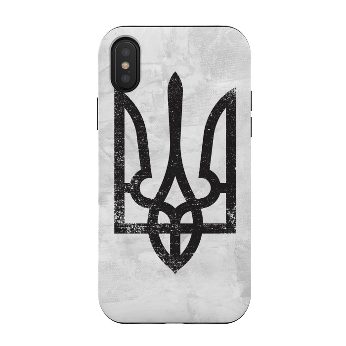 iPhone Xs / X StrongFit Ukraine White Grunge by Sitchko