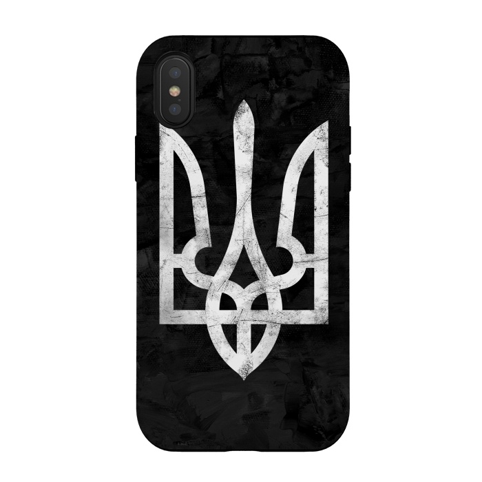 iPhone Xs / X StrongFit Ukraine Black Grunge by Sitchko