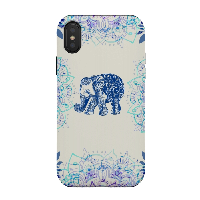 iPhone Xs / X StrongFit Pretty Little Elephant  by Rose Halsey
